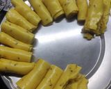 A picture of step 7 of Khandvi.