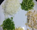 A picture of step 1 of Salted Fish and Chicken Fried Rice.