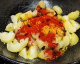 A picture of step 4 of Amla ka meetha achaar (Indian gooseberry sweet pickle).