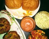 A picture of step 1 of Aloo tikki Burger.