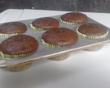 A picture of step 6 of Crazy Cupcakes - no eggs, no butter, no milk.
