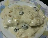 Foto del paso 9 de la receta Bacalao con nata, piñones y pasas
