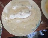 A picture of step 4 of Tumeric Crumb Coated Chicken.