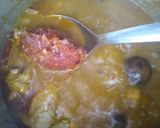 A picture of step 6 of Banga soup with Eba.