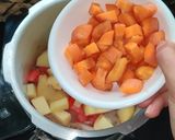 A picture of step 4 of Pulao recipe in pressure cooker.