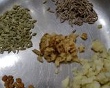 A picture of step 2 of Masala bhindi.