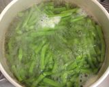 A picture of step 1 of Green Bean Casserole (from scratch).