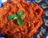 A picture of step 5 of Tamatar ki chutney.
