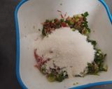 A picture of step 1 of Suji handvo.