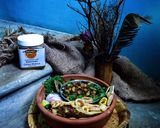 A picture of step 2 of No oil chole masala with spinach..palak chole.