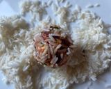 A picture of step 2 of Oats muthia with rice.
