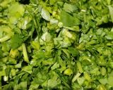 A picture of step 1 of Methi aloo.