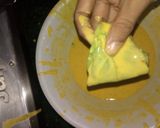 A picture of step 2 of Crispy palak folded Frankie.