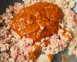 รูปขั้นตอนการทำที่ 3 ของ เต้าหู้ถั่วเหลืองผัดหมูสับซอสหม่าล่า