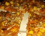 A picture of step 4 of Chappati pizza.