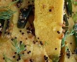 A picture of step 9 of Moong Dal Dhokla.
