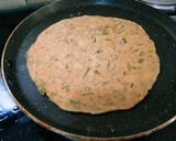 A picture of step 3 of Green coriander masala Thepla.