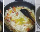 Foto langkah ke 4 dari resep Tumis jamur tiram orak arik telur.