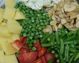 A picture of step 1 of Mixed Vegetables.