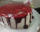 A picture of step 9 of Red velvet cake with cheese frosting.