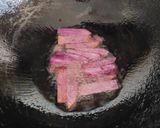 A picture of step 3 of Purple Sweet potato french fries with spicy dip.
