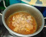 A picture of step 3 of Smoke chicken karahi biryani.