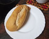 Foto del paso 3 de la receta: Bocadillo de tortilla de papas de paquete y jamón serrano