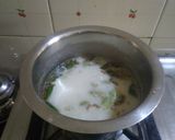 A picture of step 4 of Falahari moraiya Khichdi and kadhi.
