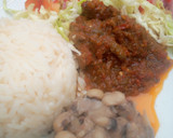 A picture of step 3 of Simple Rice and beans with stew.