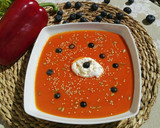 Foto del paso 10 de la receta: Crema de pimientos con queso y arándanos