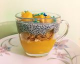 A picture of step 4 of Crunchy Mango Pudding.