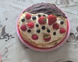 Túrós gyümölcsös palacsintatorta recept fázis 5 fotója