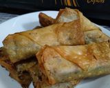 Foto langkah ke 4 dari resep Lumpia pisang coklat.