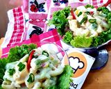 A picture of step 5 of Creamy pasta ceasor salad.