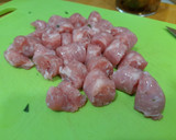 Foto del paso 2 de la receta: Mar y montaña gamba y salchicha con seta camasec y yema escaldada