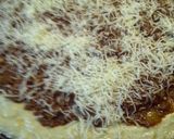 A picture of step 7 of Cheesy sloppy joe casserole muffins, and an openface.