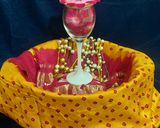 A picture of step 4 of Rose paneer modak.