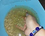 A picture of step 1 of Pearl millet and hours gram dal dosa .