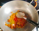 A picture of step 2 of Bhungara Bateta (Bhavnagar style Bhungara Bateta).