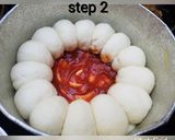 A picture of step 4 of Bubble pizza.