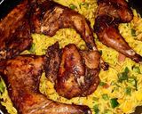 A picture of step 4 of Chicken fried rice.