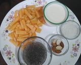 A picture of step 1 of Musk Melon Shake.