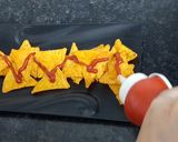 A picture of step 1 of Chessy Mango Nacho.