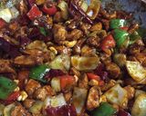 A picture of step 7 of Kung Pao Chicken.