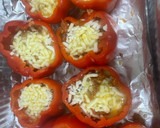 Foto del paso 7 de la receta: Pimientos Rojos rellenos! Rico almuerzo keto!