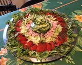 Une image de l'étape 10 de Salade de roquette au jambon blanc et légumes du jardin.