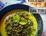 Foto langkah ke 2 dari resep Gulai Daun Singkong dan Teri (Daun Pucuk Ubi).