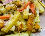 A picture of step 5 of Instant loaded Pizza fries.