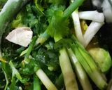A picture of step 1 of Avocado spring onions chutney (dip).