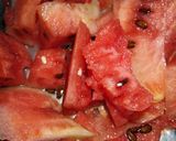 A picture of step 1 of Watermelon Juice/Tarbooj Sharbat.